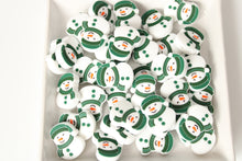 Load image into Gallery viewer, Green Snowman Bead
