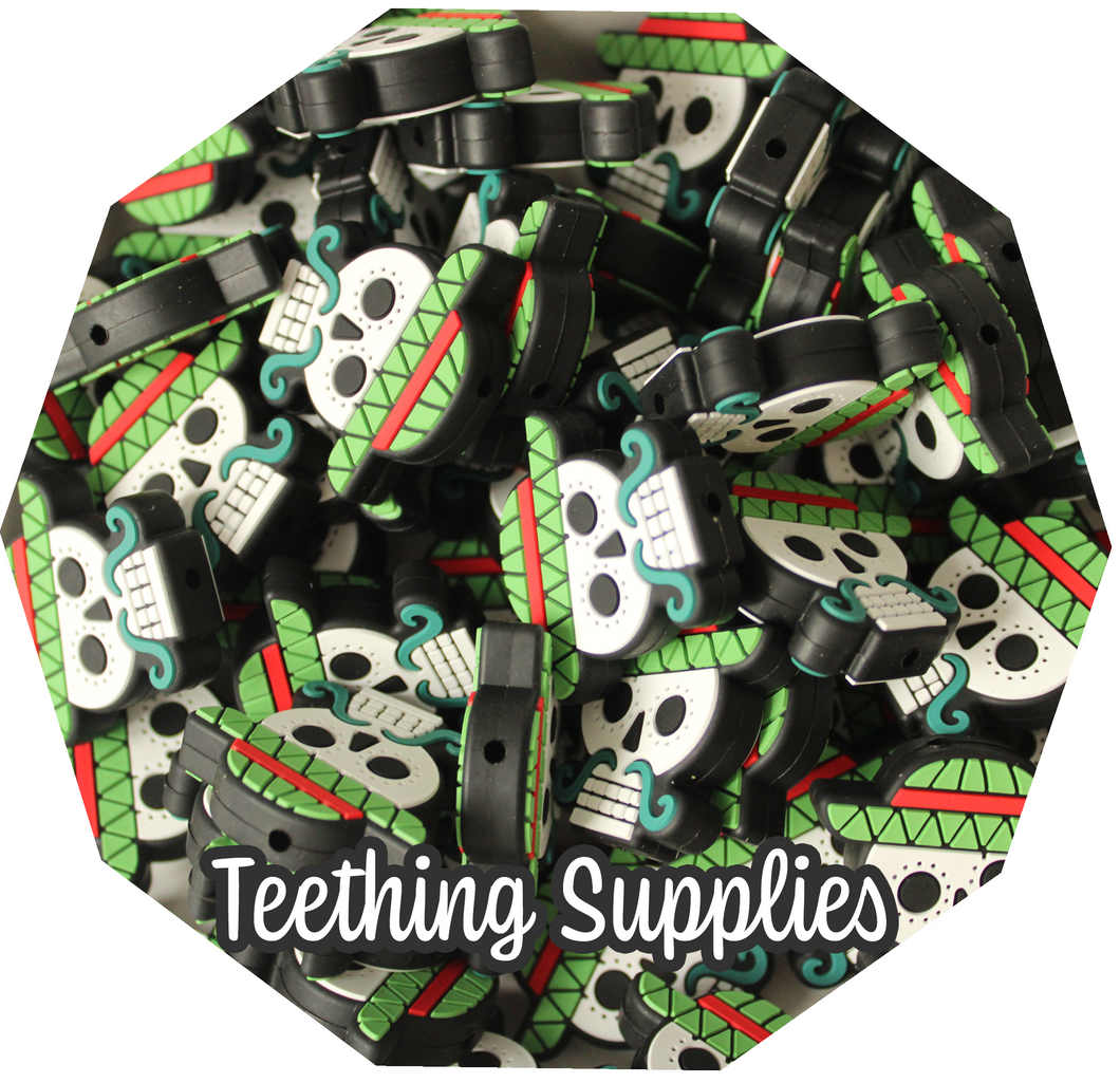 Silicone Candy Skull bead