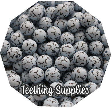 12mm Cotton Blue Silicone Beads (Pack of 5) Teething Supplies