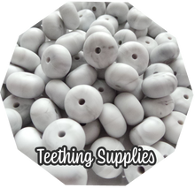 Load image into Gallery viewer, 14mm Abacus Beads (Pack of 5) -  Marble grey
