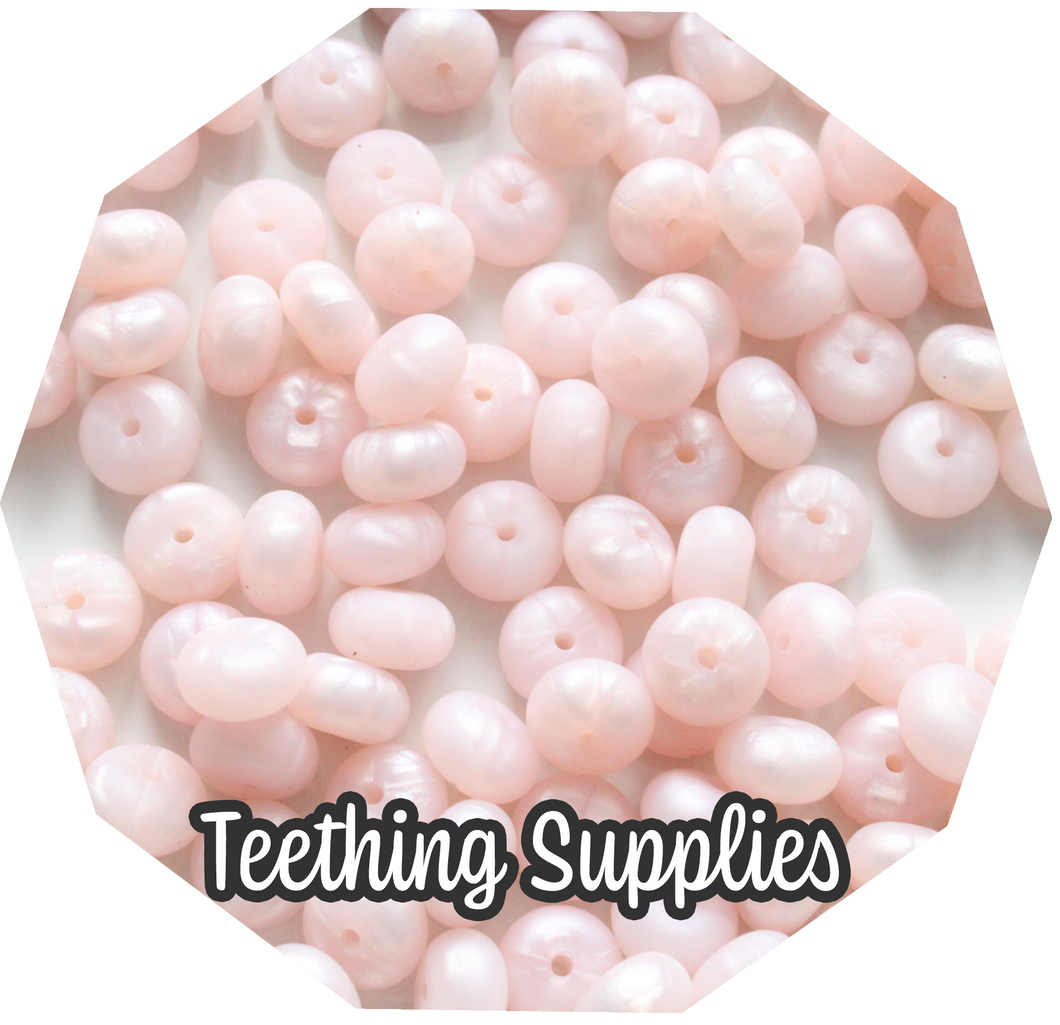 14mm Abacus Beads (Pack of 5) - Pearl Pink