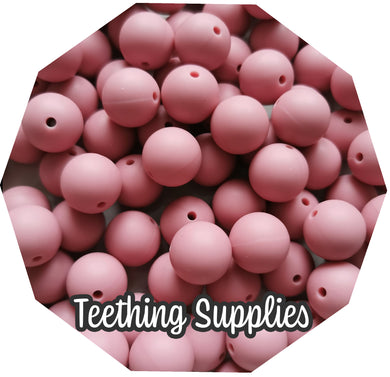 15mm Blush Silicone Beads (Pack of 5) Teething Supplies
