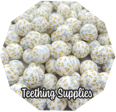 15mm Floral Silicone Beads (Pack of 5) Teething Supplies