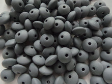 Load image into Gallery viewer, 12mm Lentil Beads (Pack of 5) -  Dark Grey
