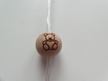Load image into Gallery viewer, Engraved Bear 15mm Wooden Beads (Pack of 5)
