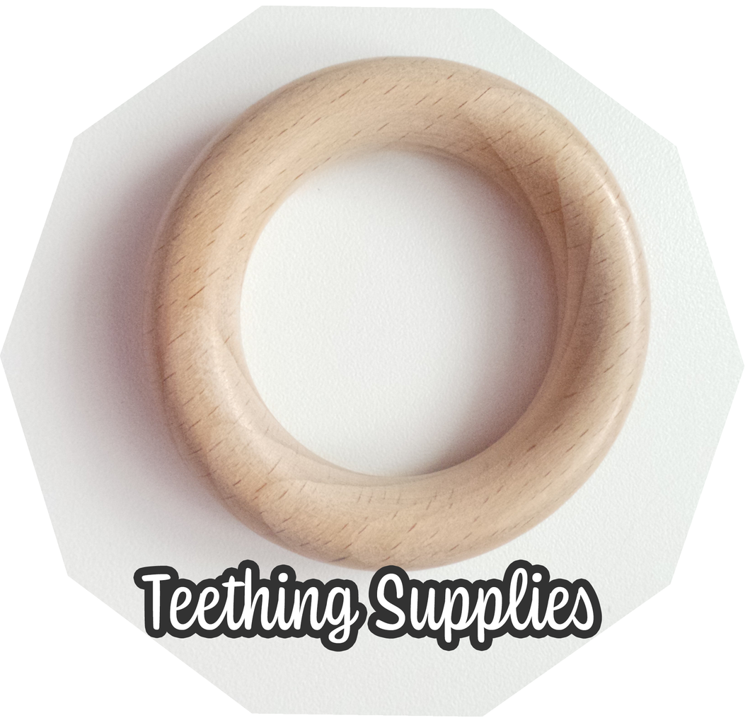 55mm wooden teething Ring-Teething Supplies