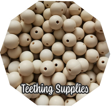 15mm Navajo white Silicone Beads (Pack of 5) Teething Supplies