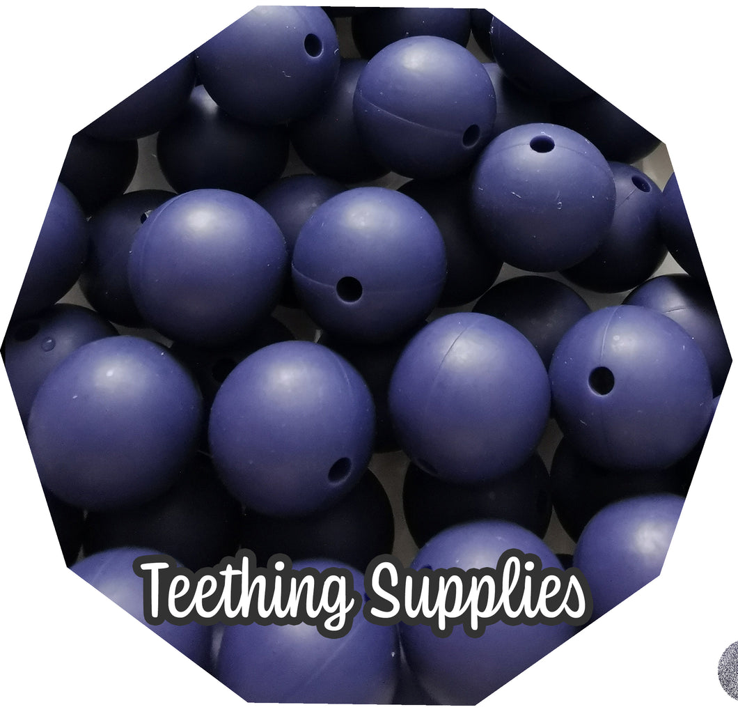 15mm Dusky Navy Silicone Beads (Pack of 5) Teething Supplies