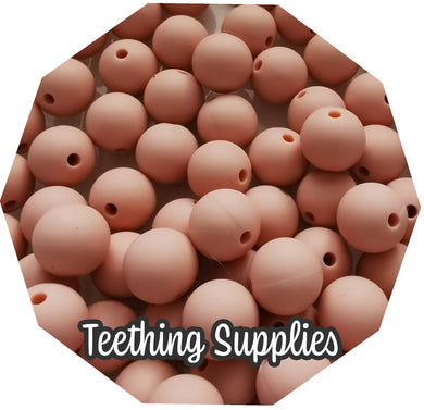 12mm Dusty Pink Silicone Beads (Pack of 5) Teething Supplies