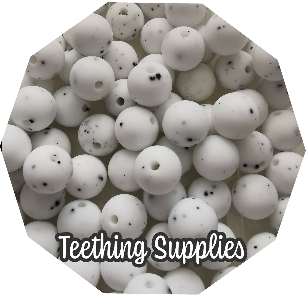 12mm Granite Silicone Beads (Pack of 5) Teething Supplies