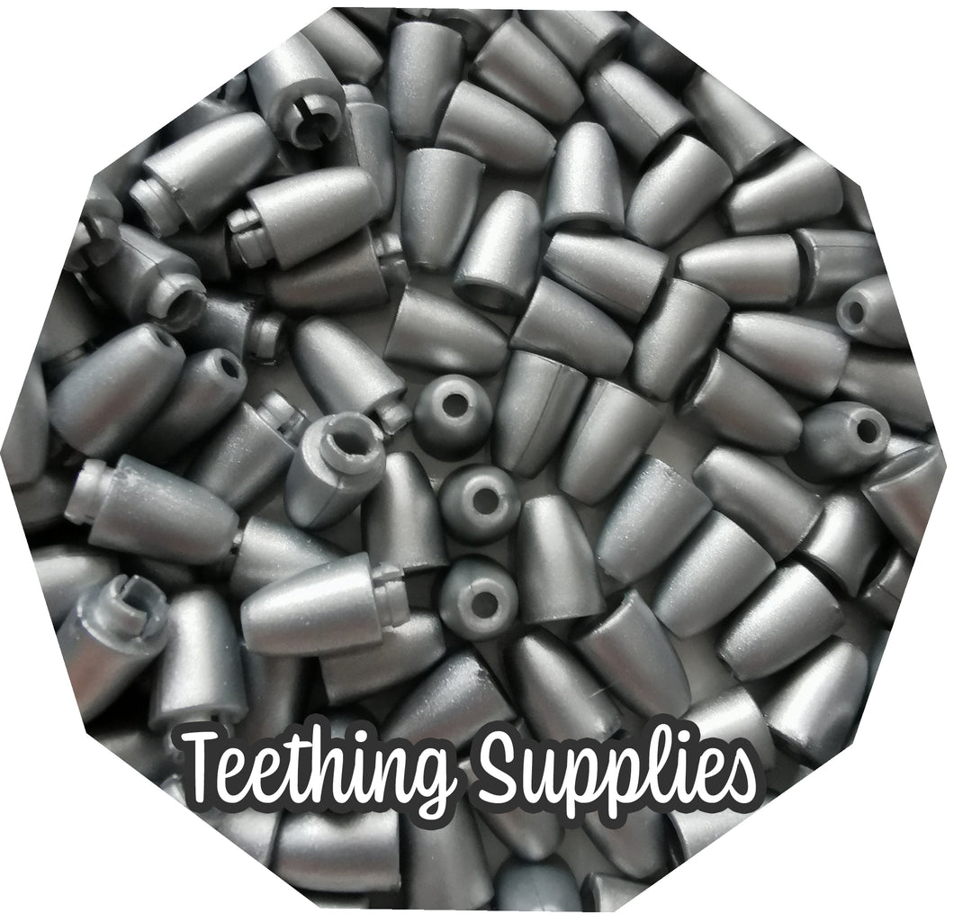 Grey Safety Breakaway Clasps - Teething Necklace Safety Clasps (Pack of 3)