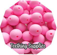 Load image into Gallery viewer, 15mm Hot Pink Silicone Beads (Pack of 5) Teething Supplies
