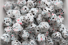 Load image into Gallery viewer, 17mm Hexagon Terrazzo white Silicone Beads (Pack of 5)
