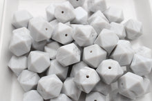 Load image into Gallery viewer, 17mm Hexagon Grey Marble Silicone Beads (Pack of 5)
