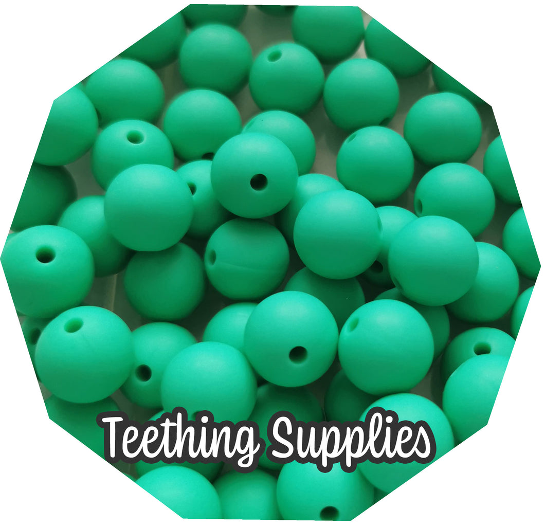 12mm Kelly Green Silicone Beads (Pack of 5) Teething Supplies