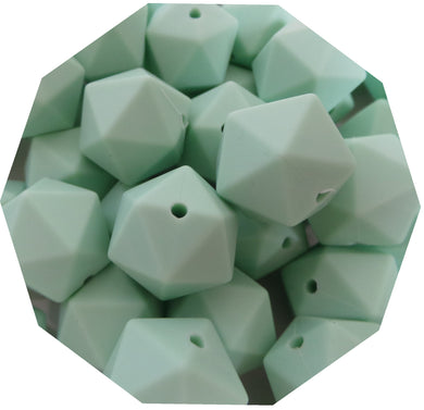 17mm Mint Silicone Beads (Pack of 5) - Teething Supplies UK