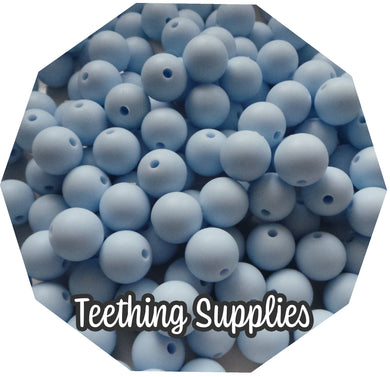 15mm Pale Blue Silicone Beads (Pack of 5) Teething Supplies