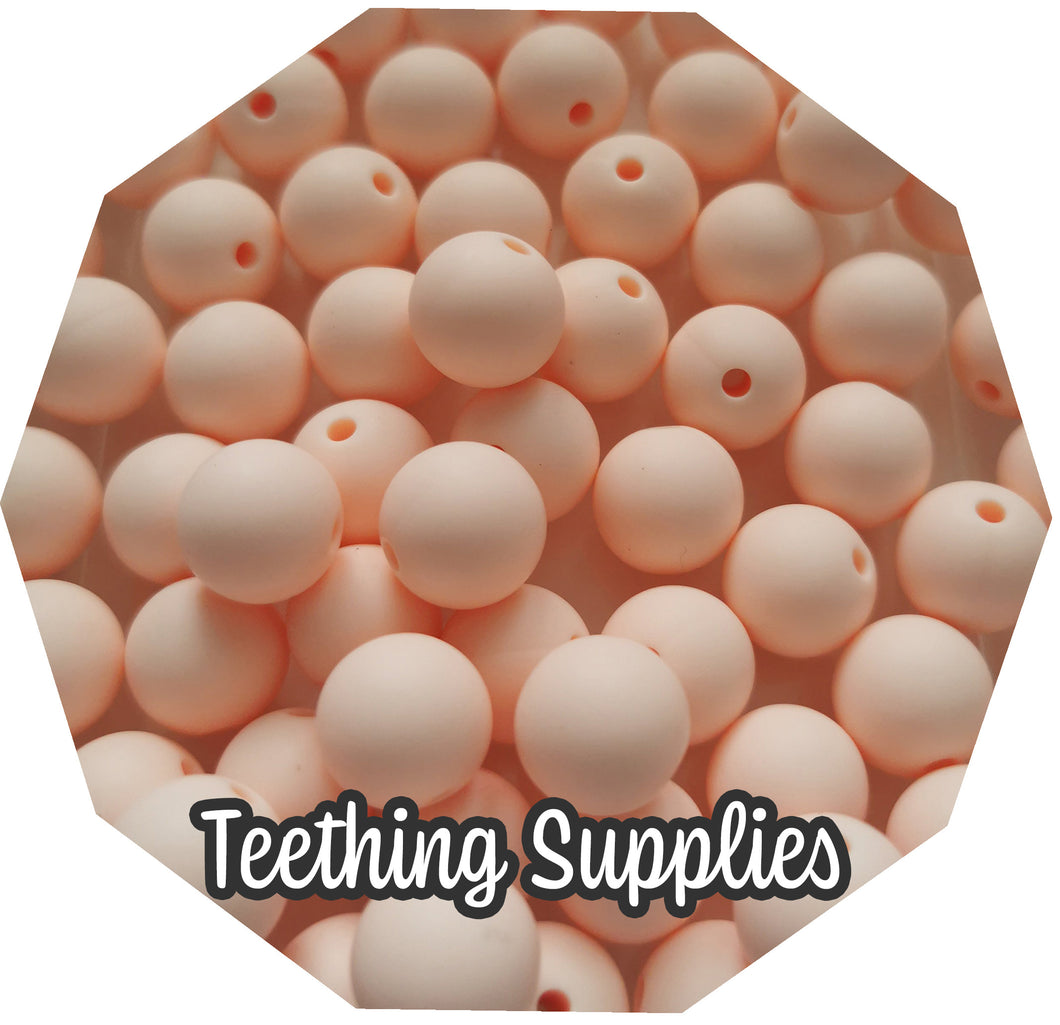 12mm Pale Peach Silicone Beads (Pack of 5) Teething Supplies