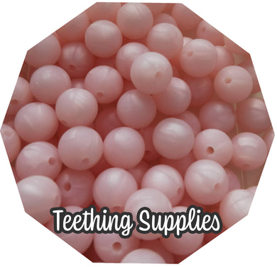 12mm Pearl Pink Silicone Beads (Pack of 5) Teething Supplies