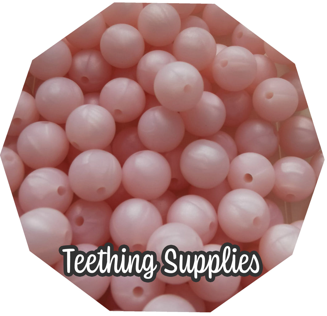 15mm Pearl Pink Silicone Beads (Pack of 5) Teething Supplies