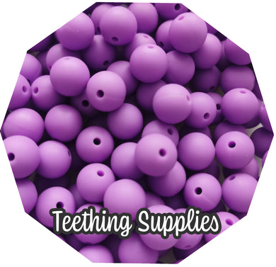 15mm Purple Silicone Beads (Pack of 5) Teething Supplies