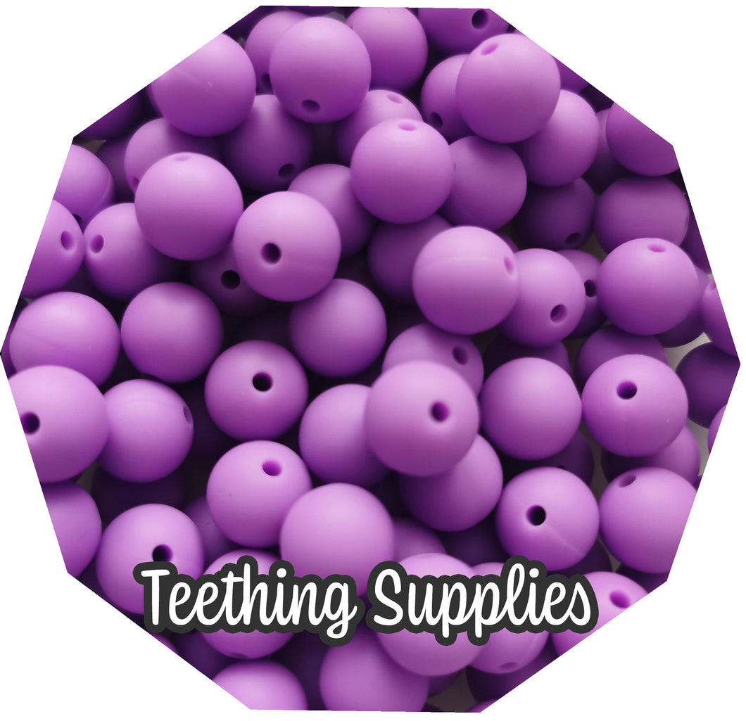 15mm Purple Silicone Beads (Pack of 5) Teething Supplies