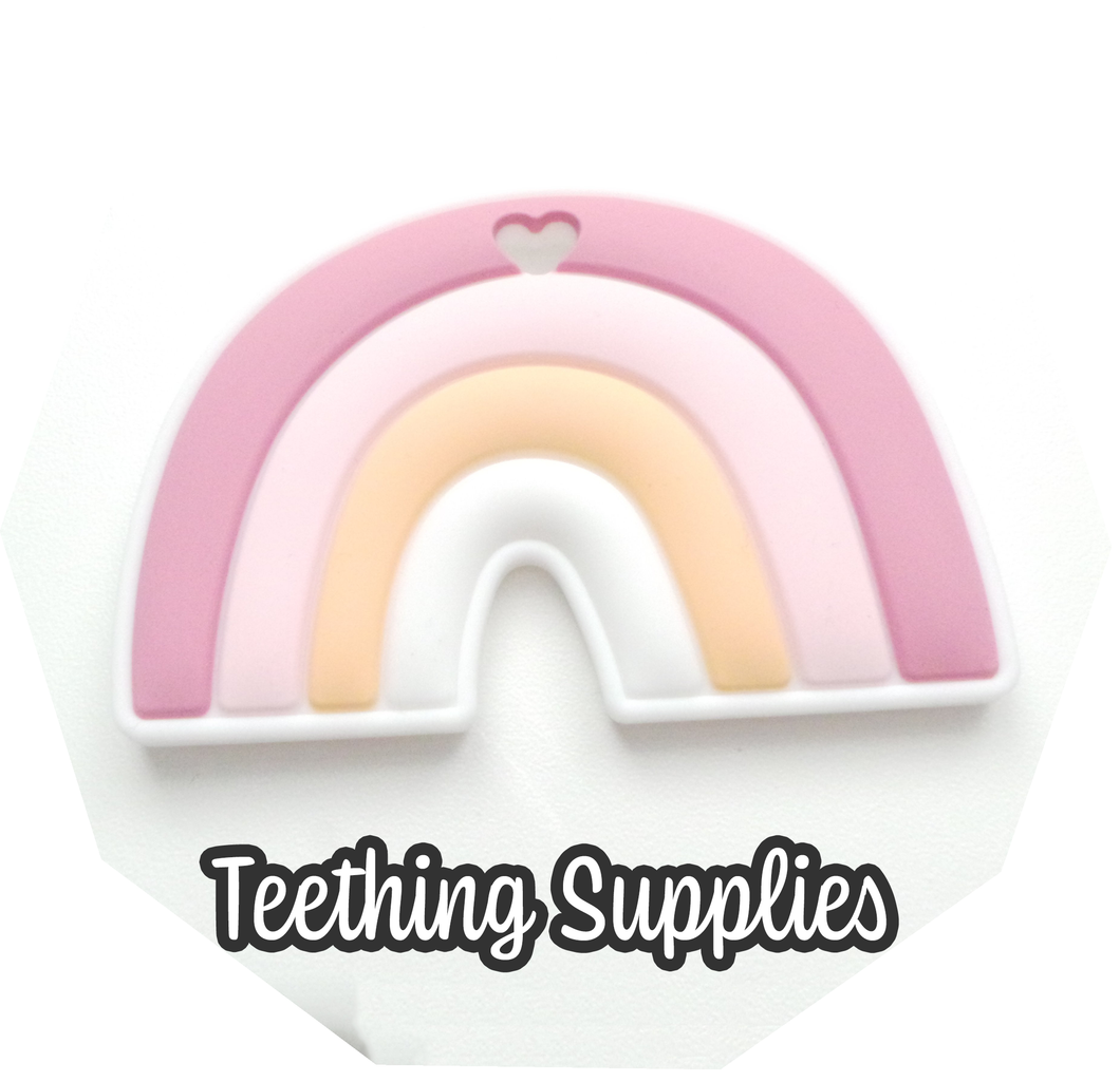 Silicone Rainbow Teether - Pink