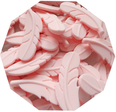 Rose Pink Feather Beads (Pack of 3) - Teething Supplies UK