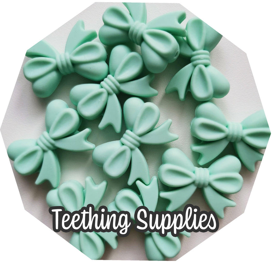 Silicone Bow Bead - Mint