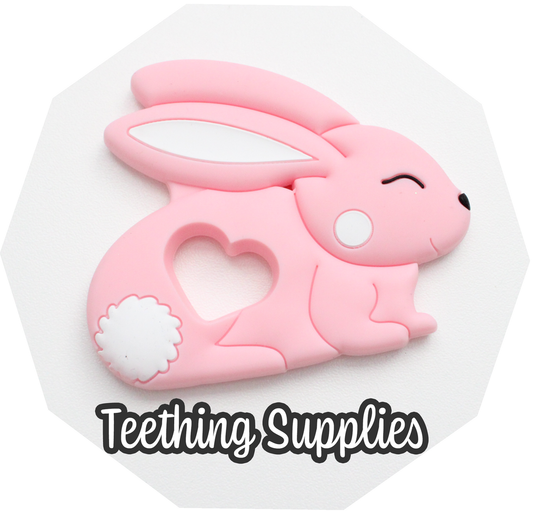 Silicone Bunny Teether - Pink