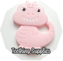 Load image into Gallery viewer, Silicone Dinosaur Teether - Pink
