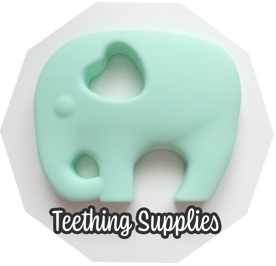 Silicone Elephant Teether - Mint