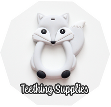 Load image into Gallery viewer, Silicone Light Grey Fox Teether
