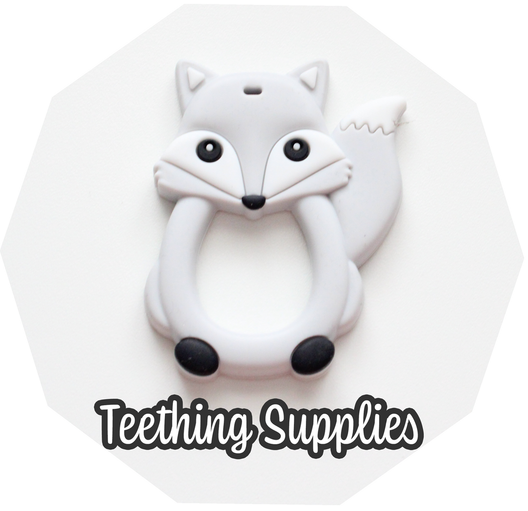Silicone Light Grey Fox Teether